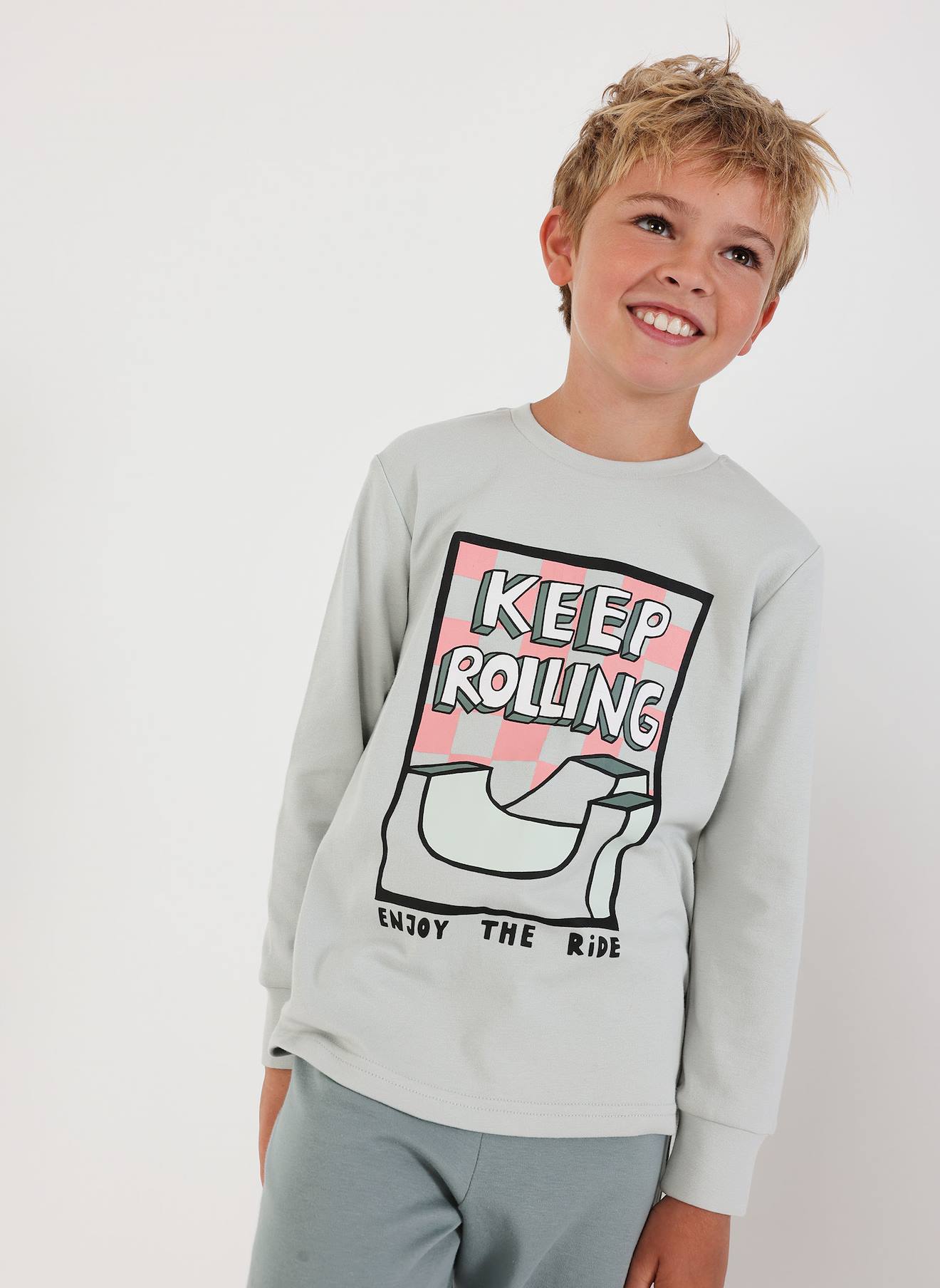 Pyjama Garon Imprim Keep Rolling Vert 40 €