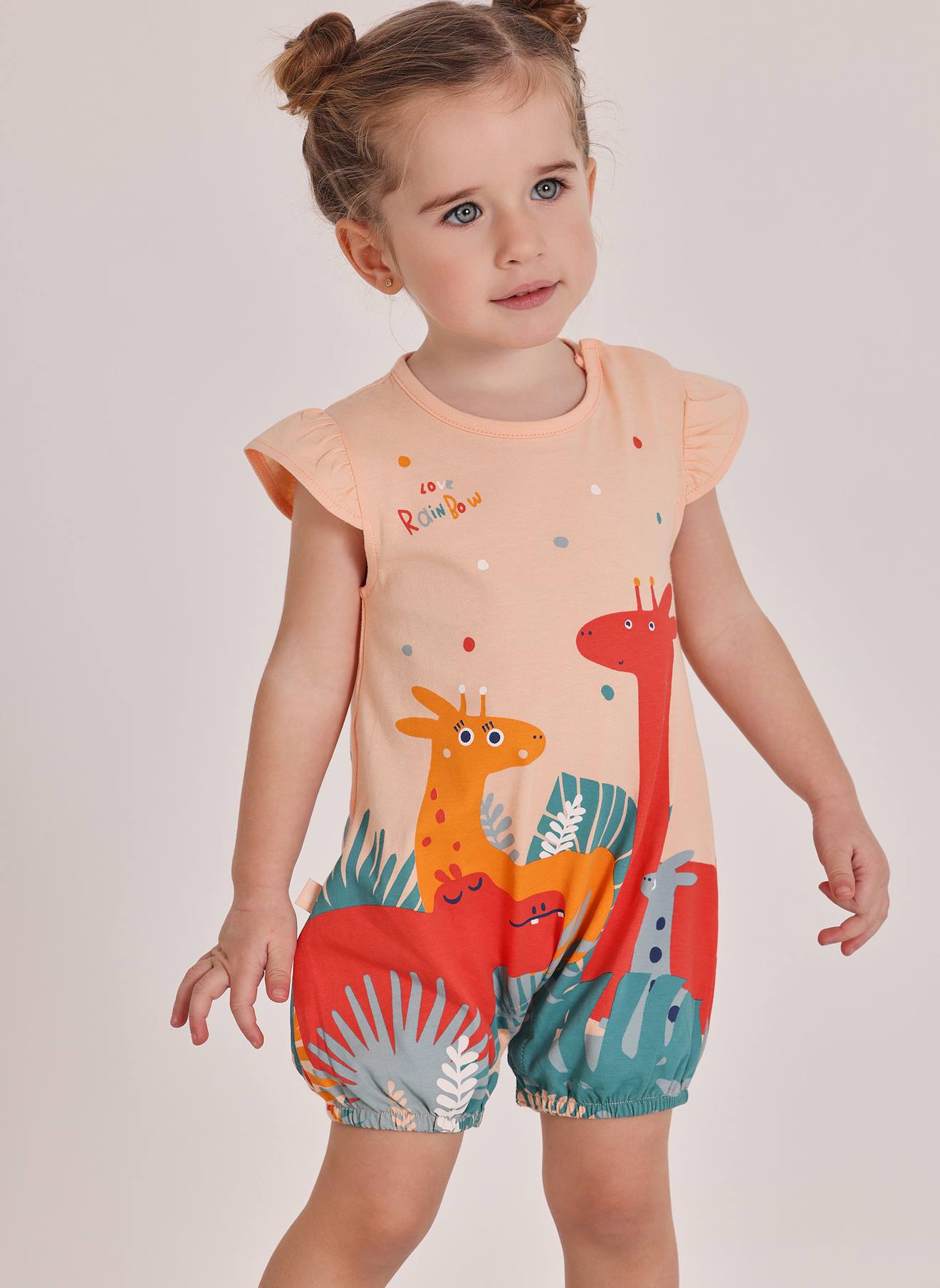 Barboteuse En Coton Orange