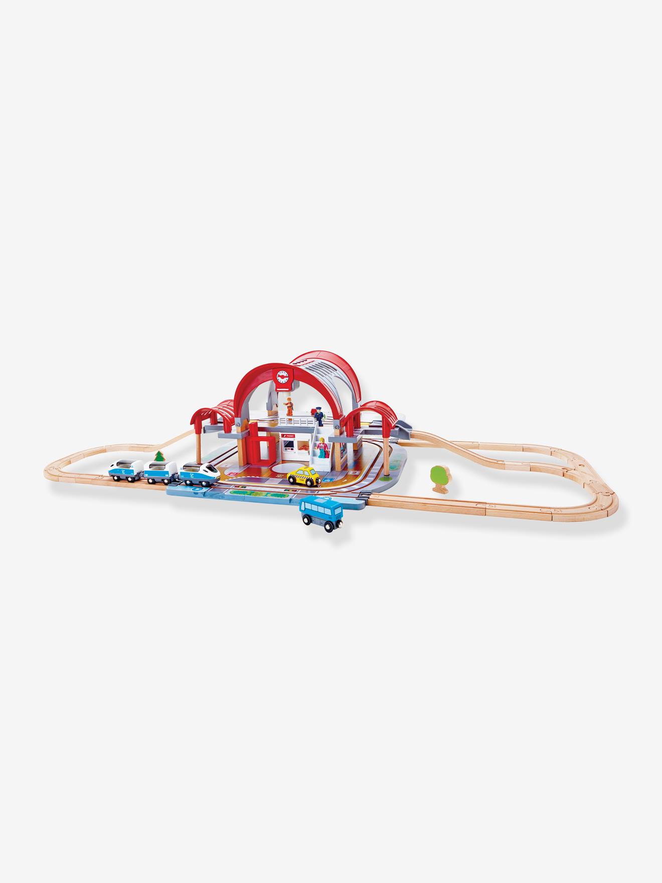 Grande gare circuit de train HAPE rouge