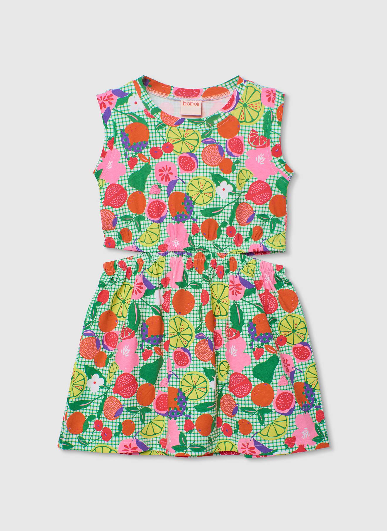 Robe En Maille Imprimée Fruits Multicolore