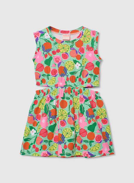 Fille-Robe en maille imprimée fruits