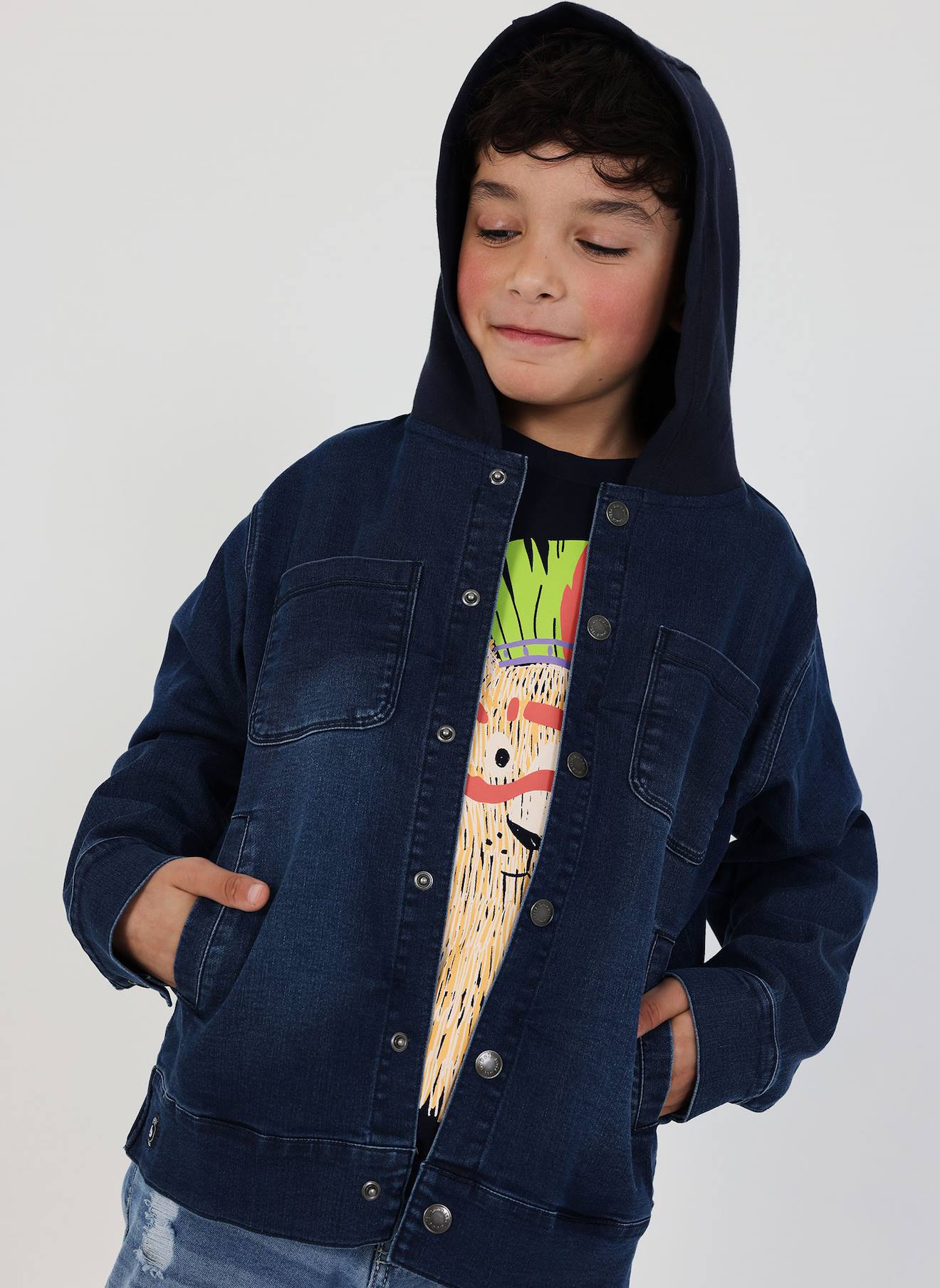 Blouson Garçon En Coton Bleu