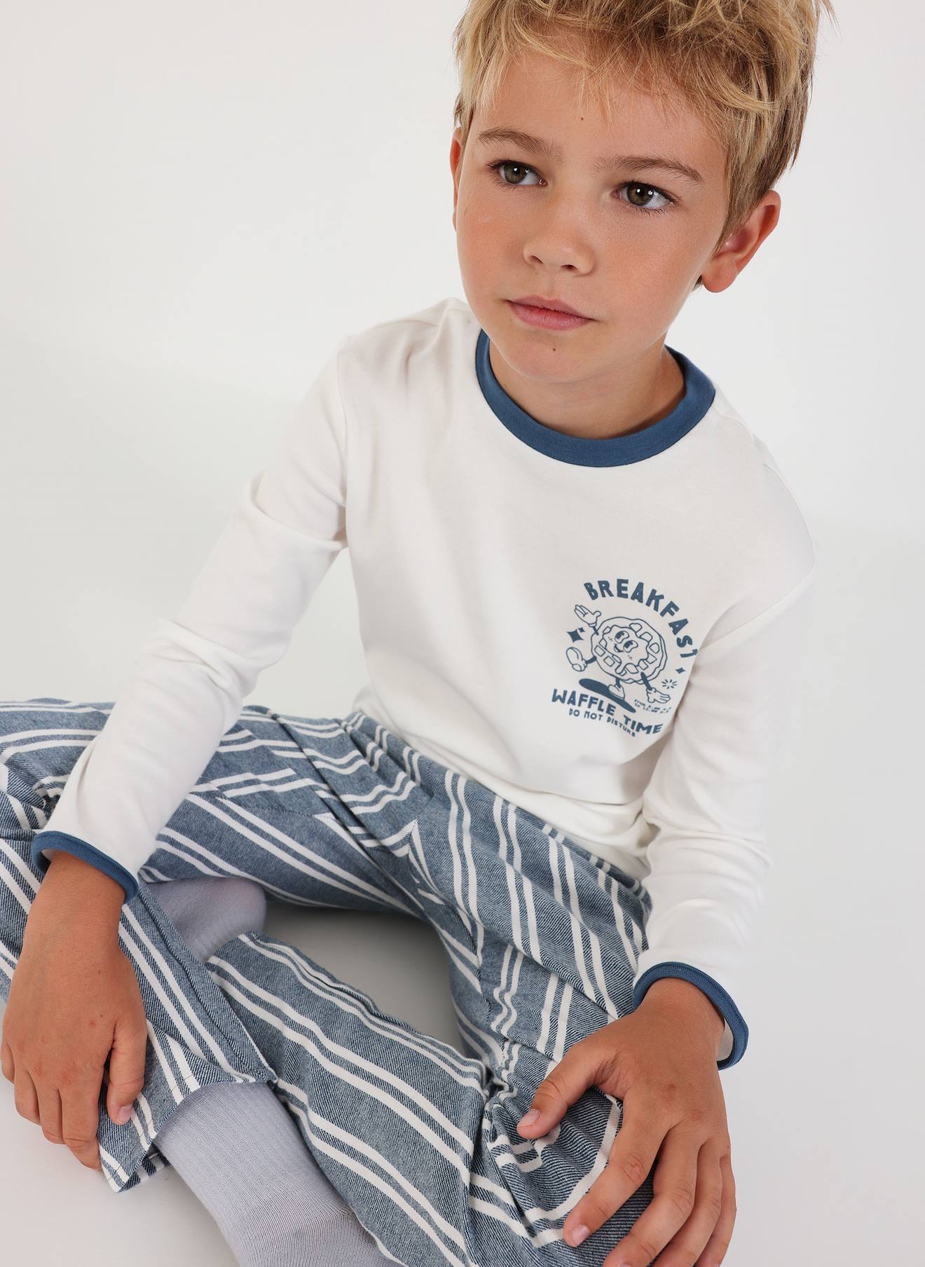 Pyjama Maille Garon Et Imprim Bleu 40 €
