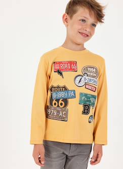 Garçon-T-shirt, polo, sous-pull-T-shirt maille garçon imprimé route 66