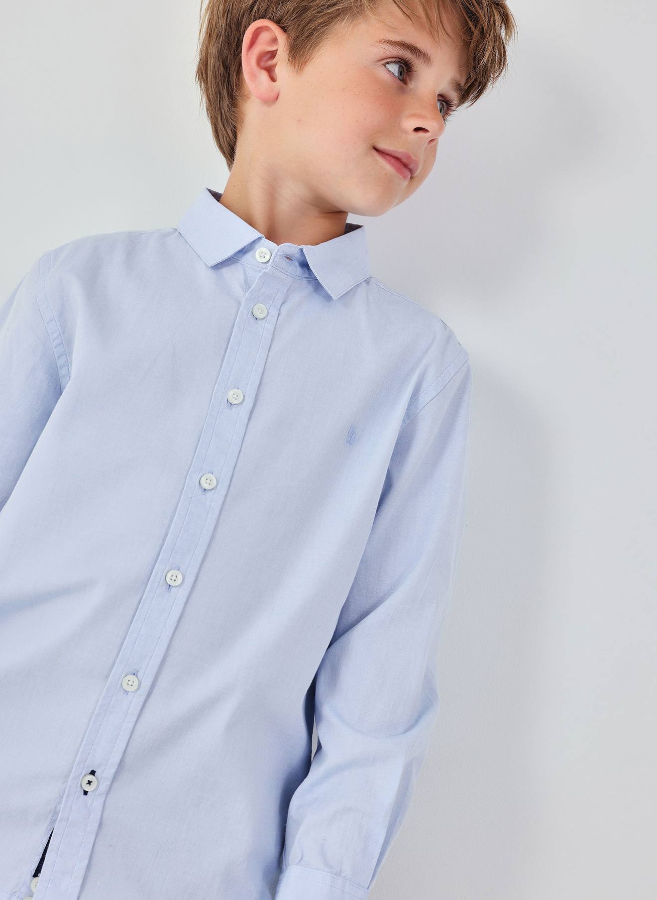Chemise Oxford Enfant Coton Bleu 13 €