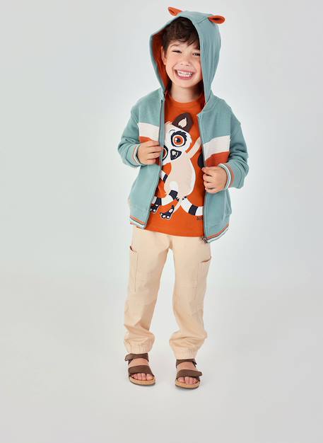 Garçon-Sweat zippé à capuche enfant