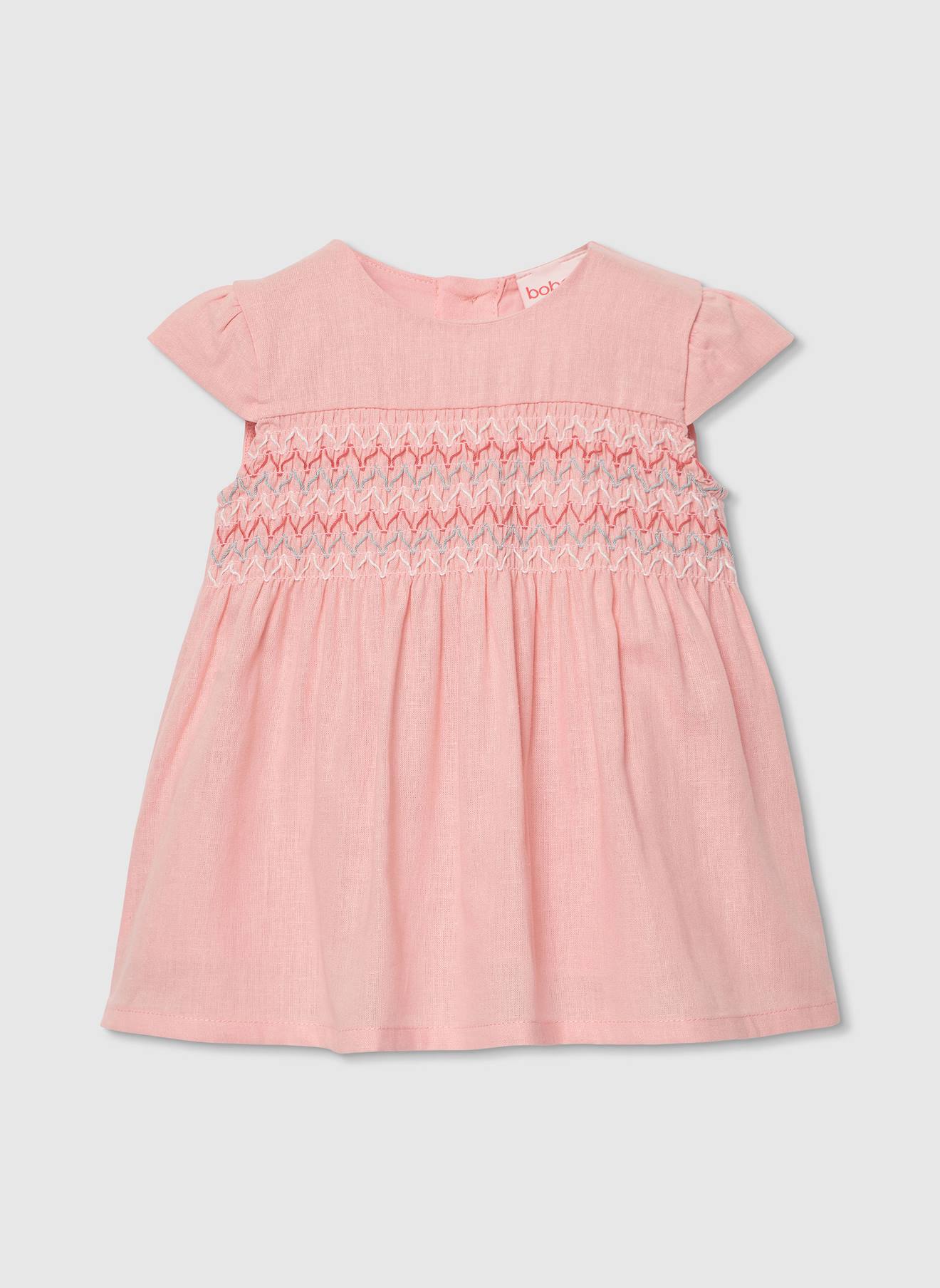 Robe Bébé En Lin Orange