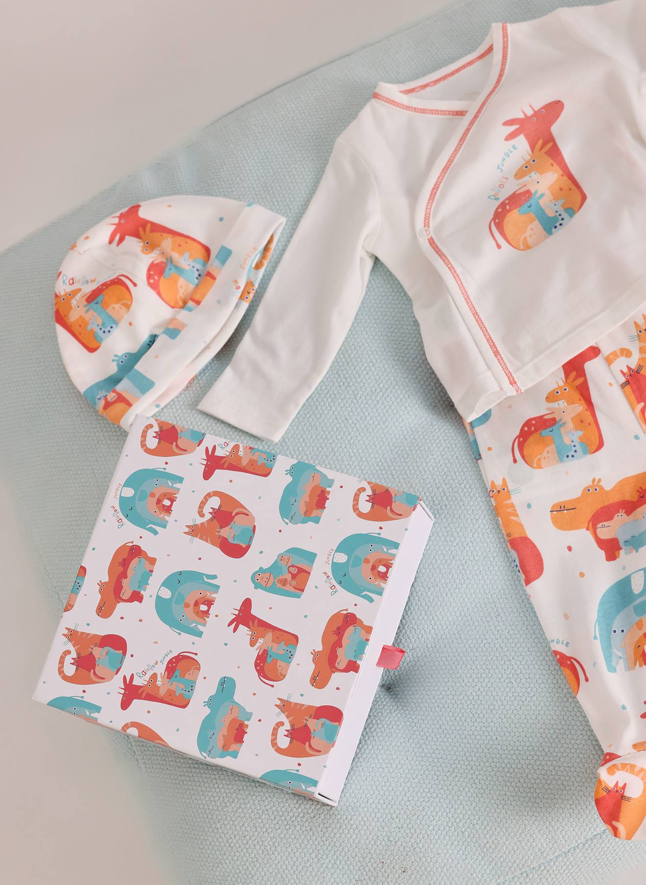 Ensemble Bébé Imprimé Coton Multicolore