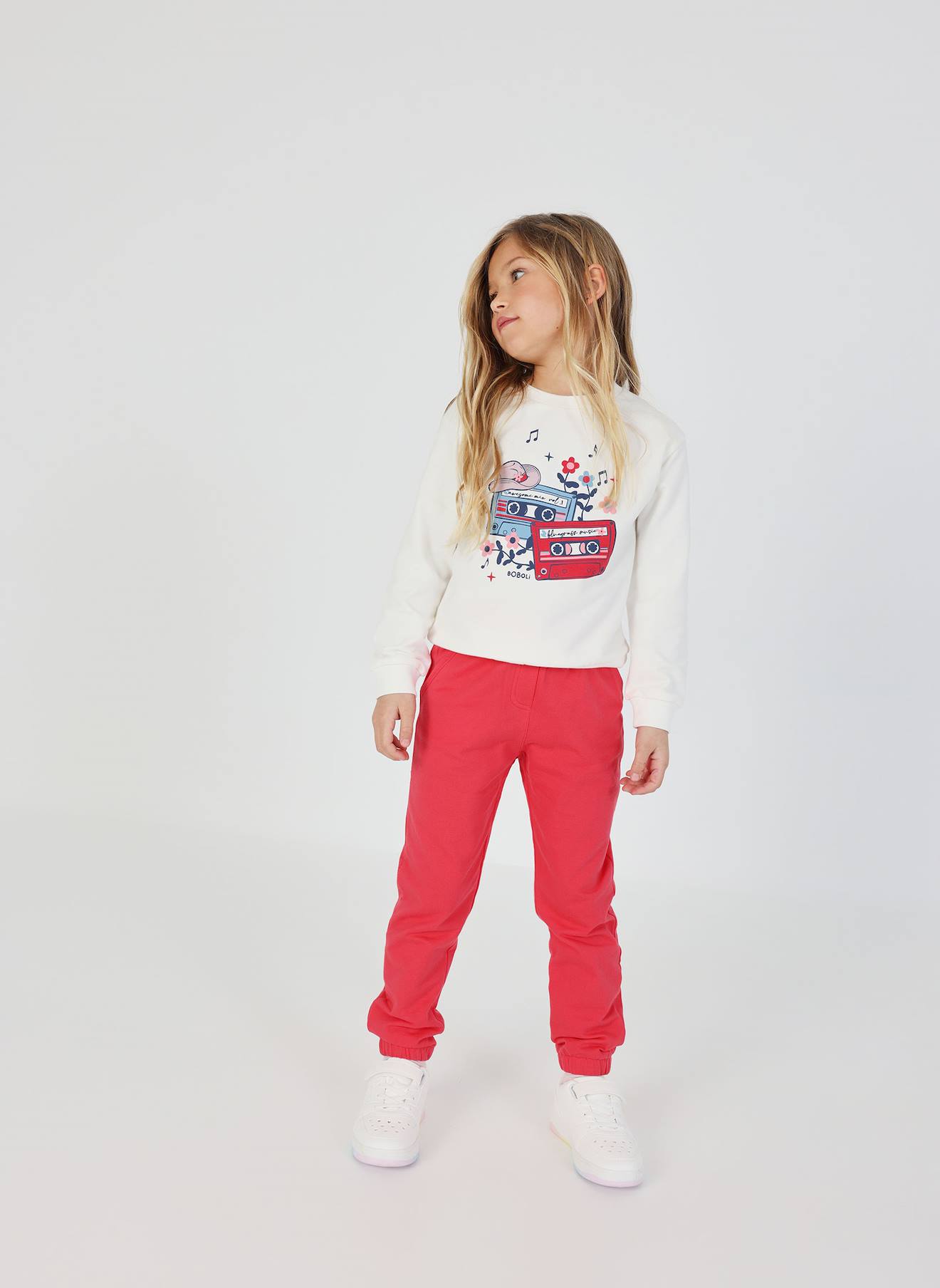 Ensemble Manches Longues En Coton Imprim Blanc 15$