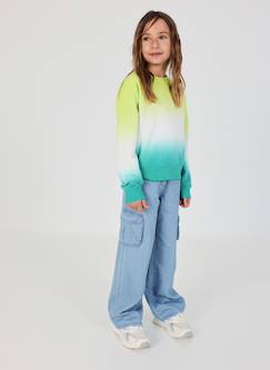 Pantalon fille denim délavée  - vertbaudet enfant