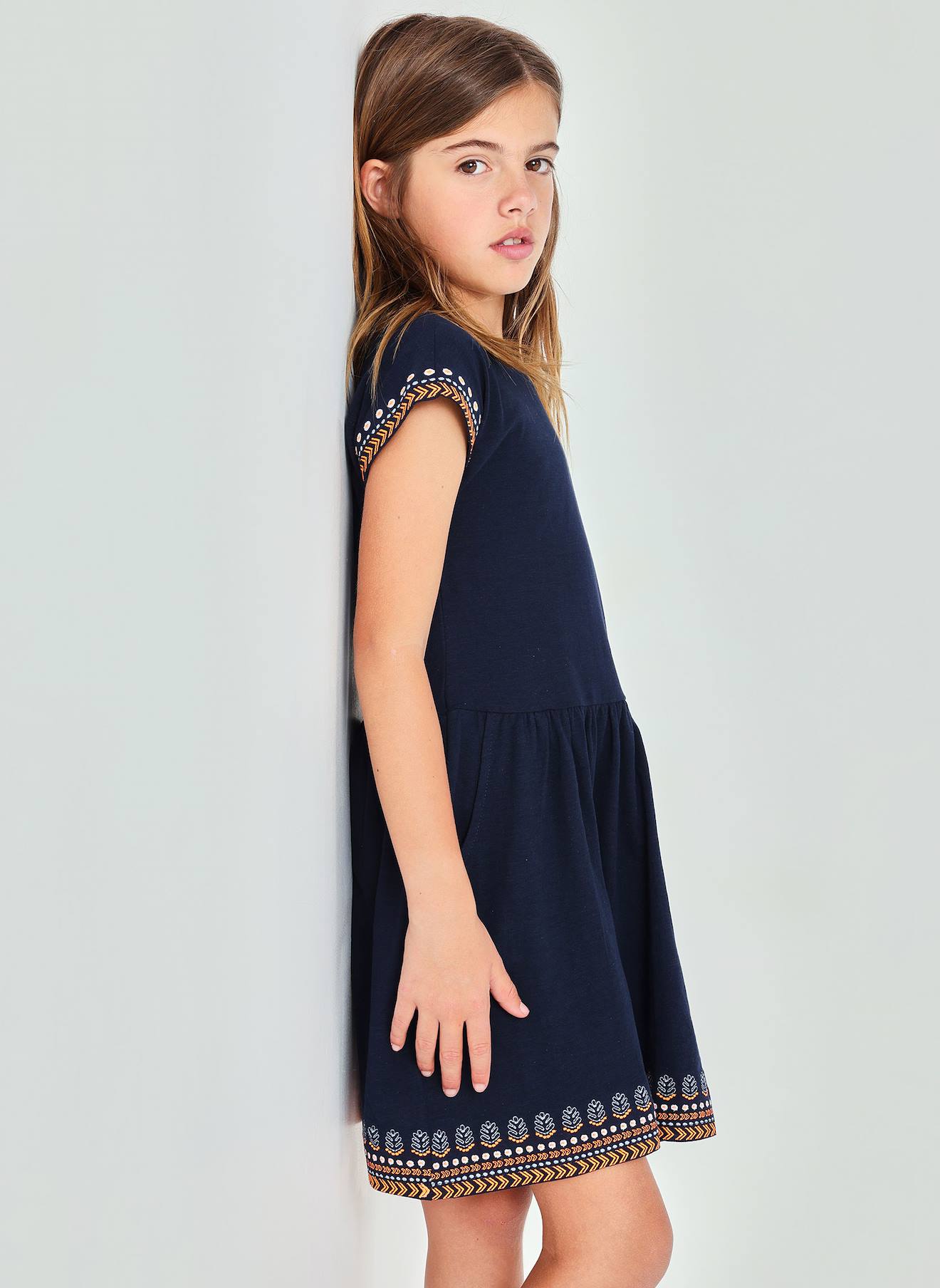 Robe En Maille Bleu