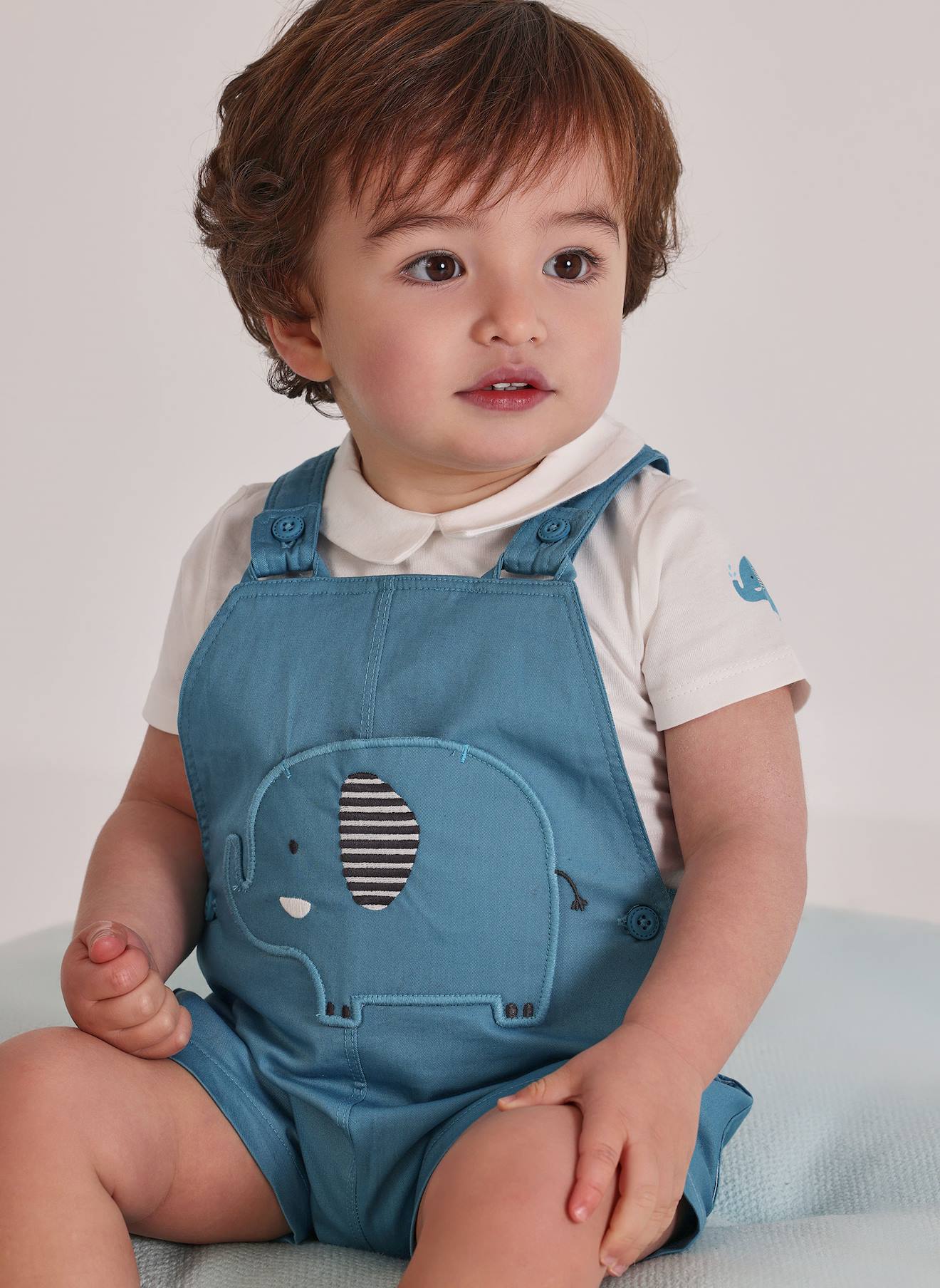 Ensemble Bébé Salopette Et T-shirt Coton Bleu Ensemble Bébé Salopette Et T-shirt Coton Bleu