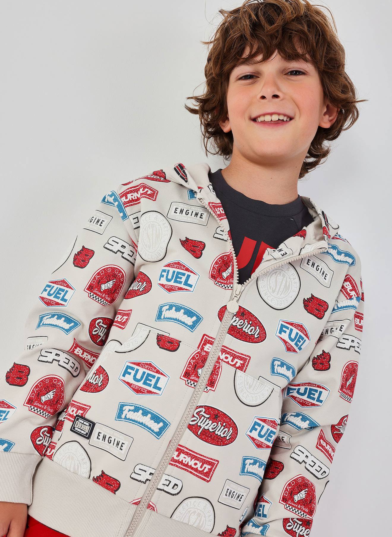 Sweat Capuche Zipp Garon En Molleton Imprim Multicolore 20 €