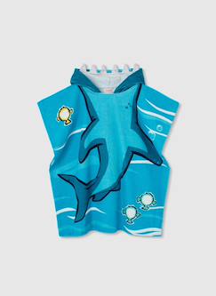 Linge de maison et décoration-Linge de bain enfant-Serviette en coton à capuche requin