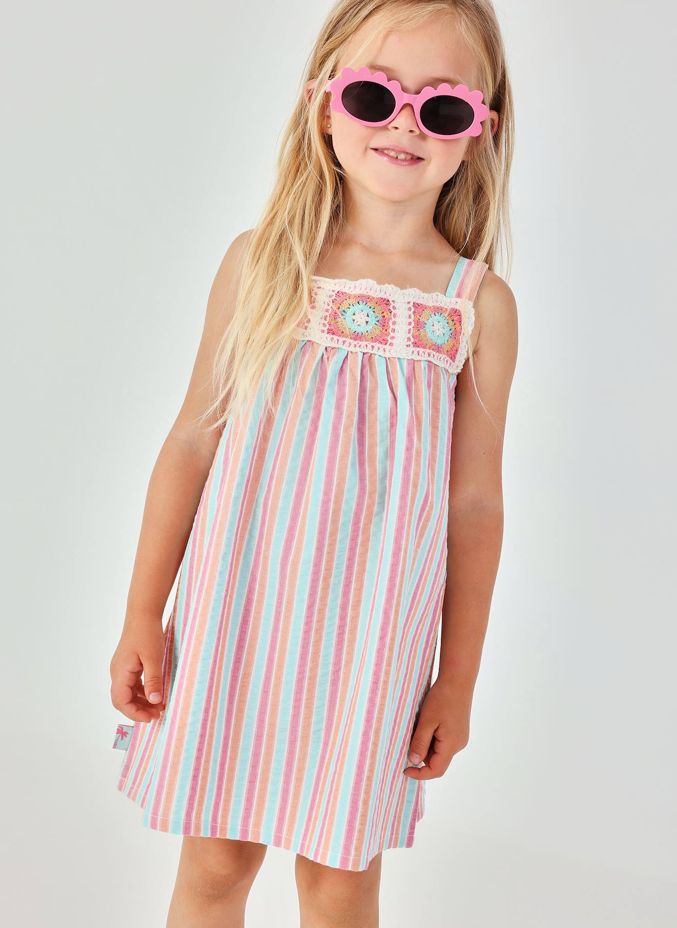 Robe En Popeline Rayures Multicolore 18 €