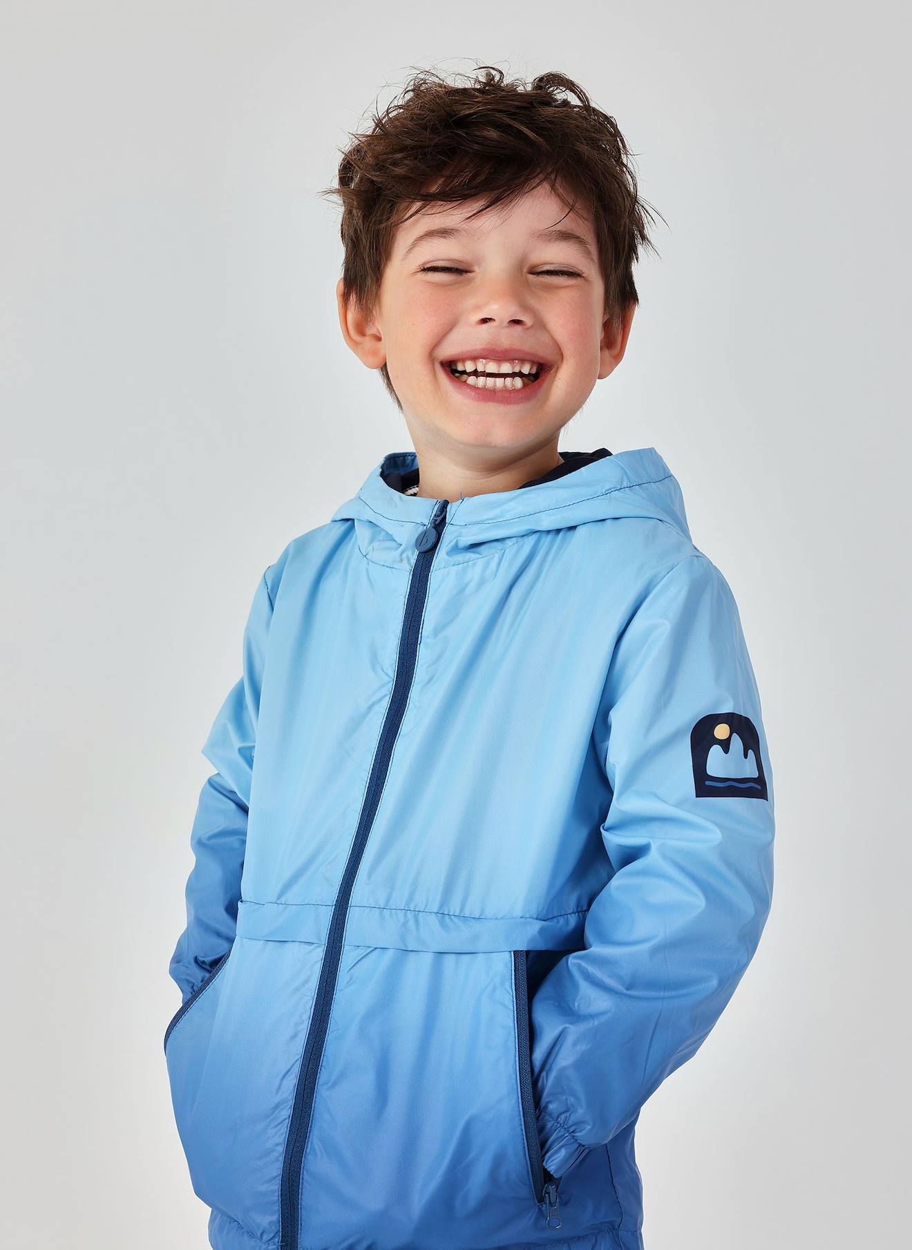 Parka Enfant Tissu Technique Bleu