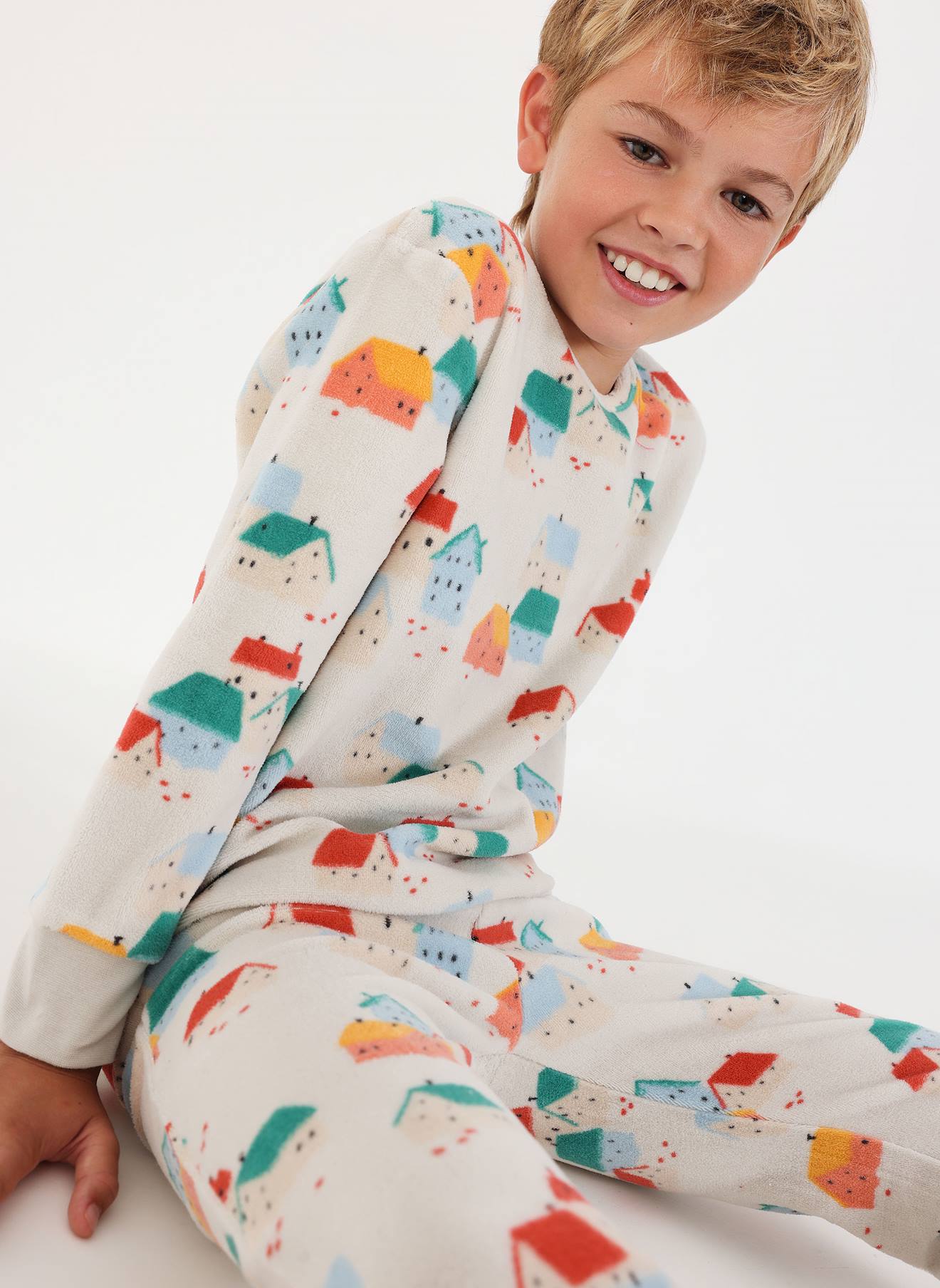 Pyjama Molleton Fille Imprim Maisons Multicolore 40 €