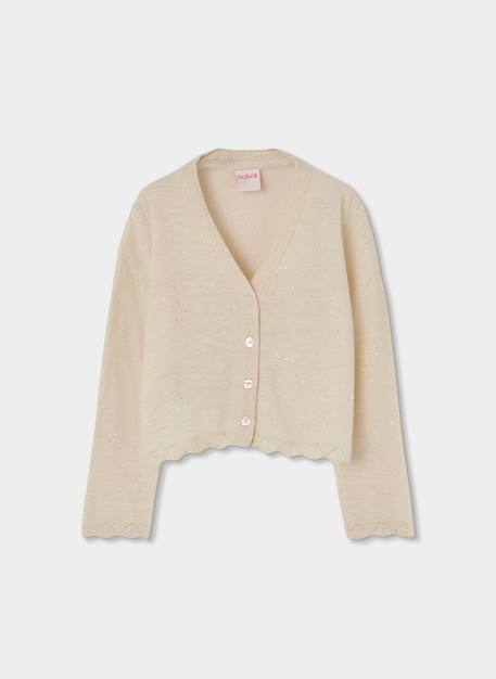 Gilet en coton fille Blanc 2 - vertbaudet enfant 