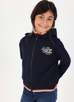 Veste en molleton fille à capuche  - vertbaudet enfant