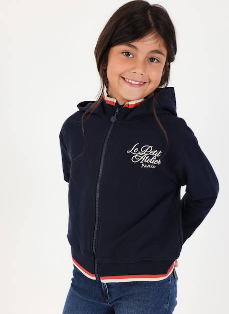 Fille-Manteau-Veste en molleton fille à capuche