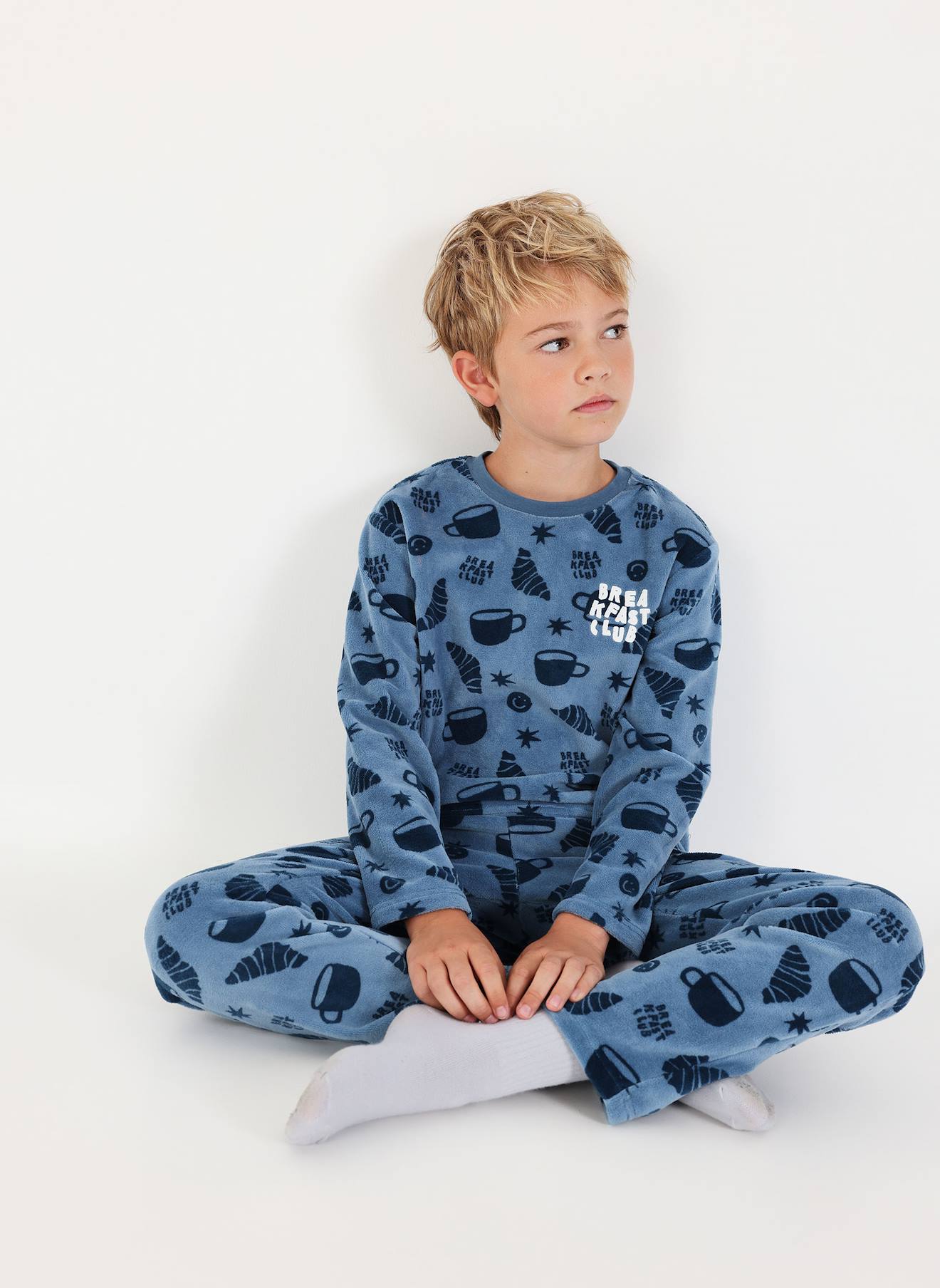 Pyjama Molleton Garon Imprim Croissants Multicolore 40 €