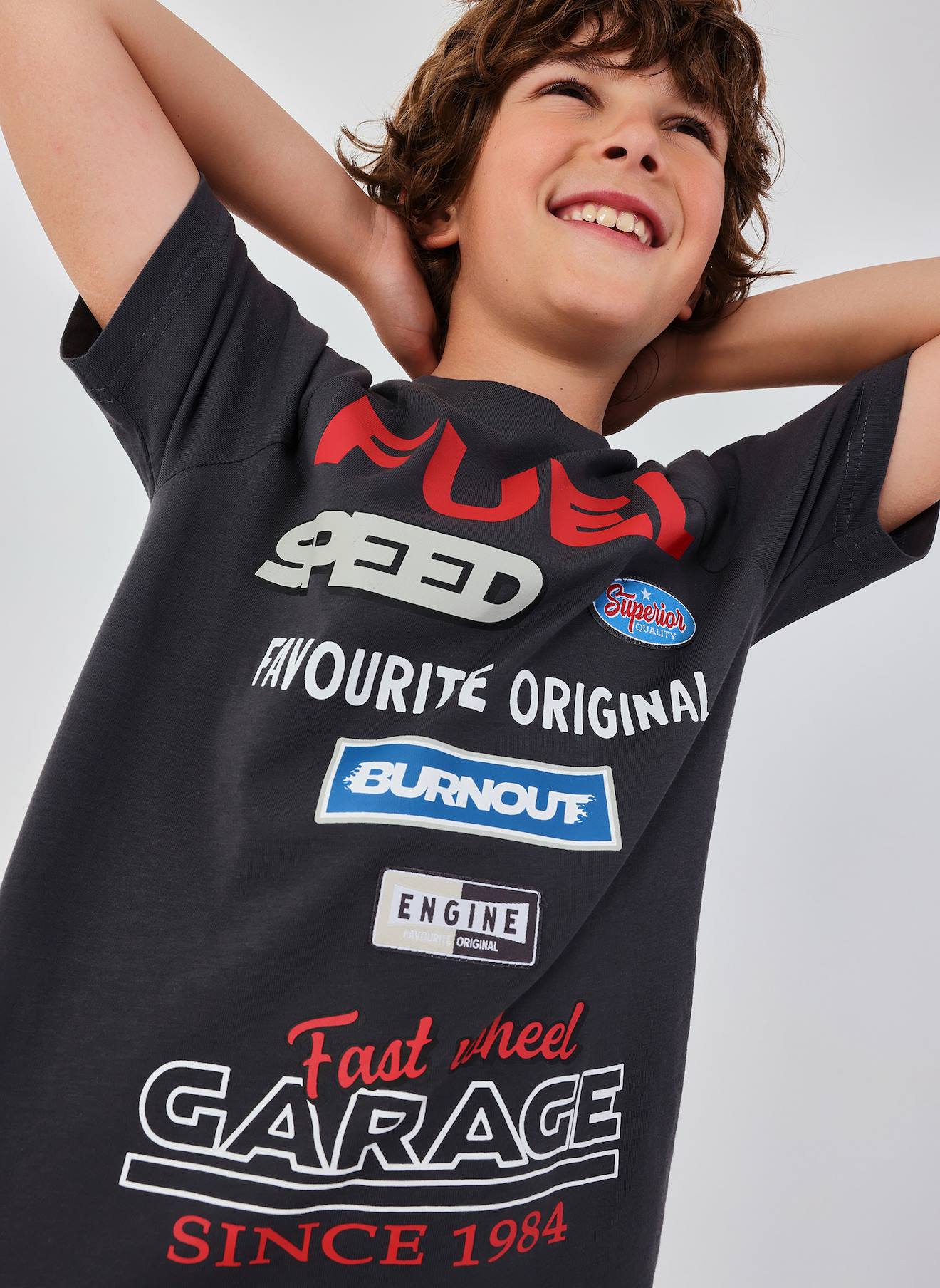 T-shirt Enfant En Coton Gris 10 €