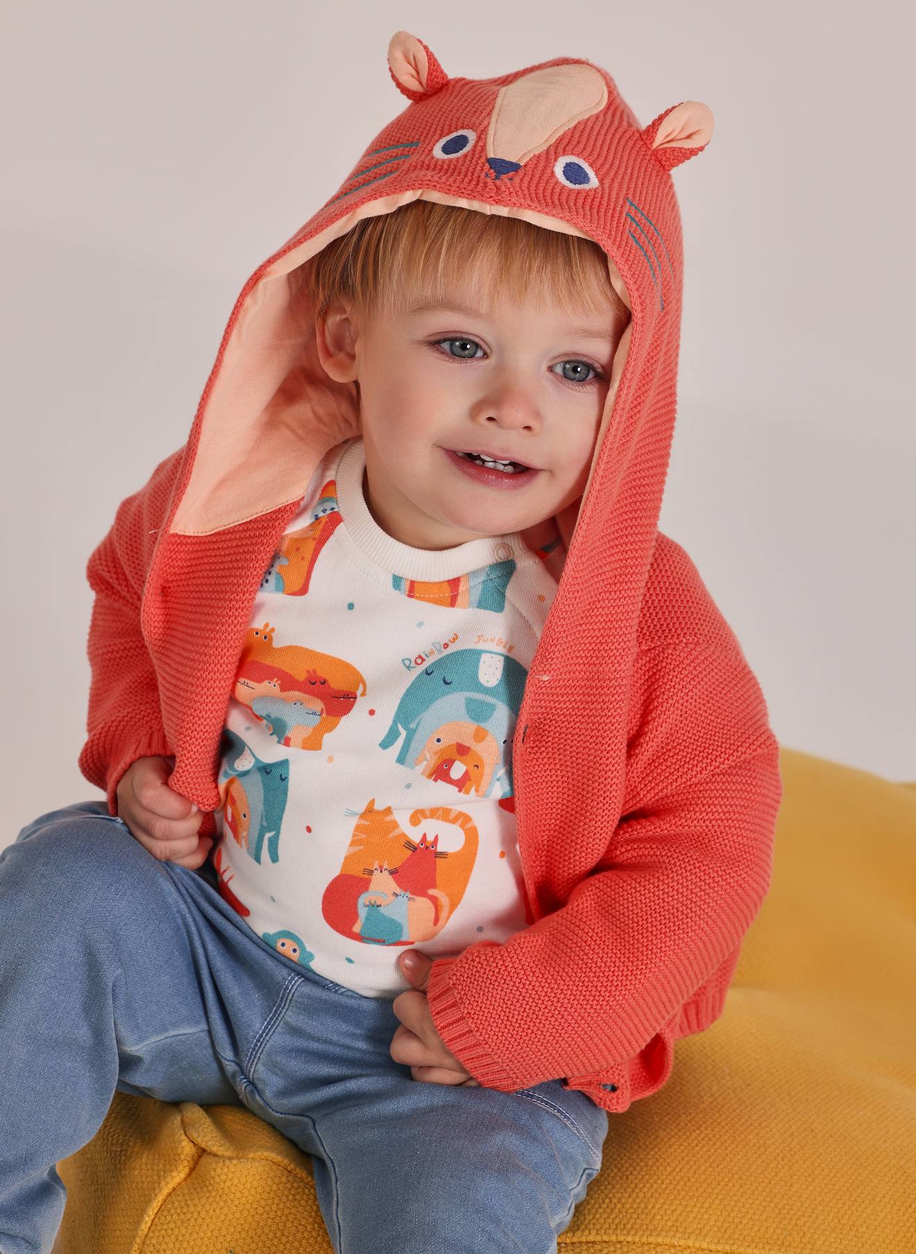 Sweat Zipp Bb En Coton Orange 18 €