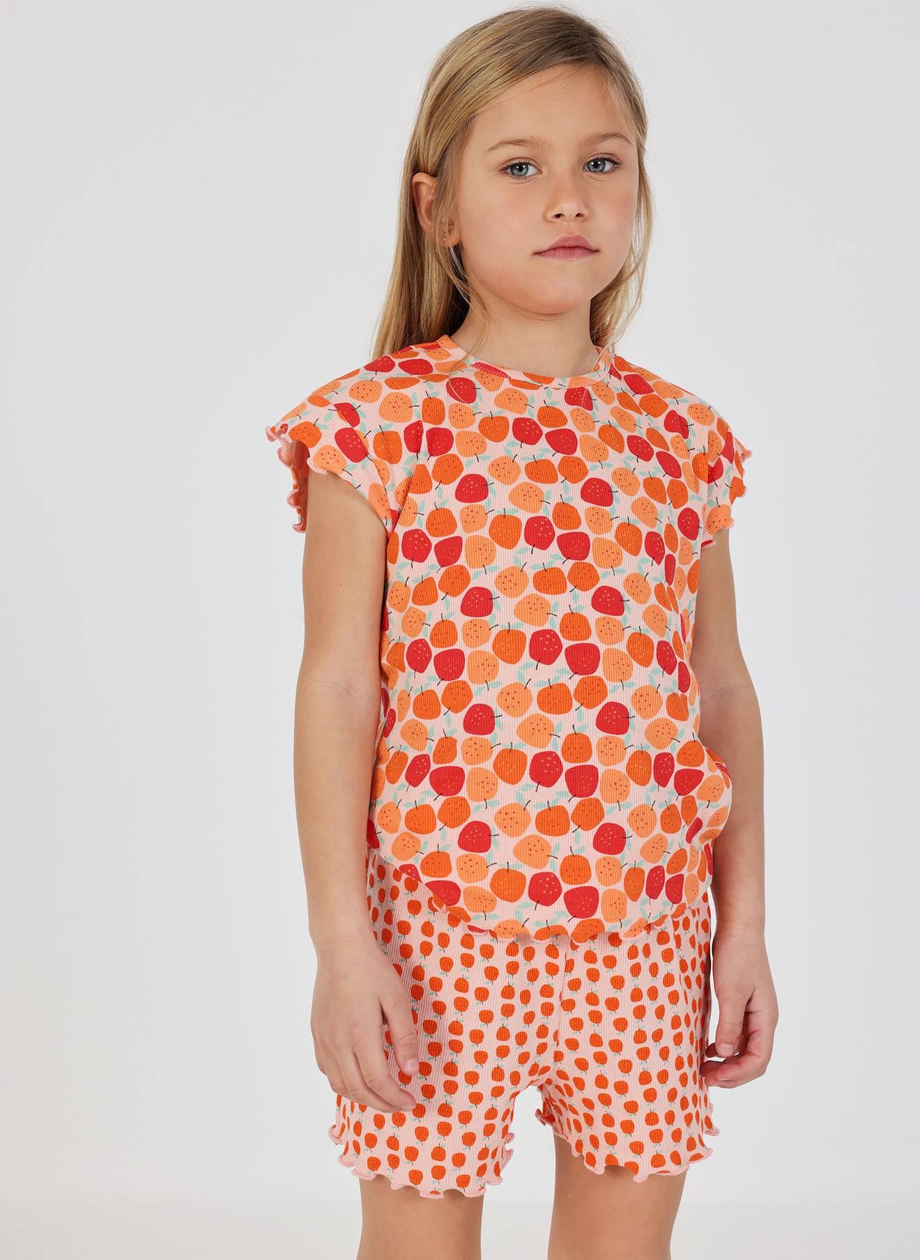 Pyjama Fille En Coton Imprimé Multicolore