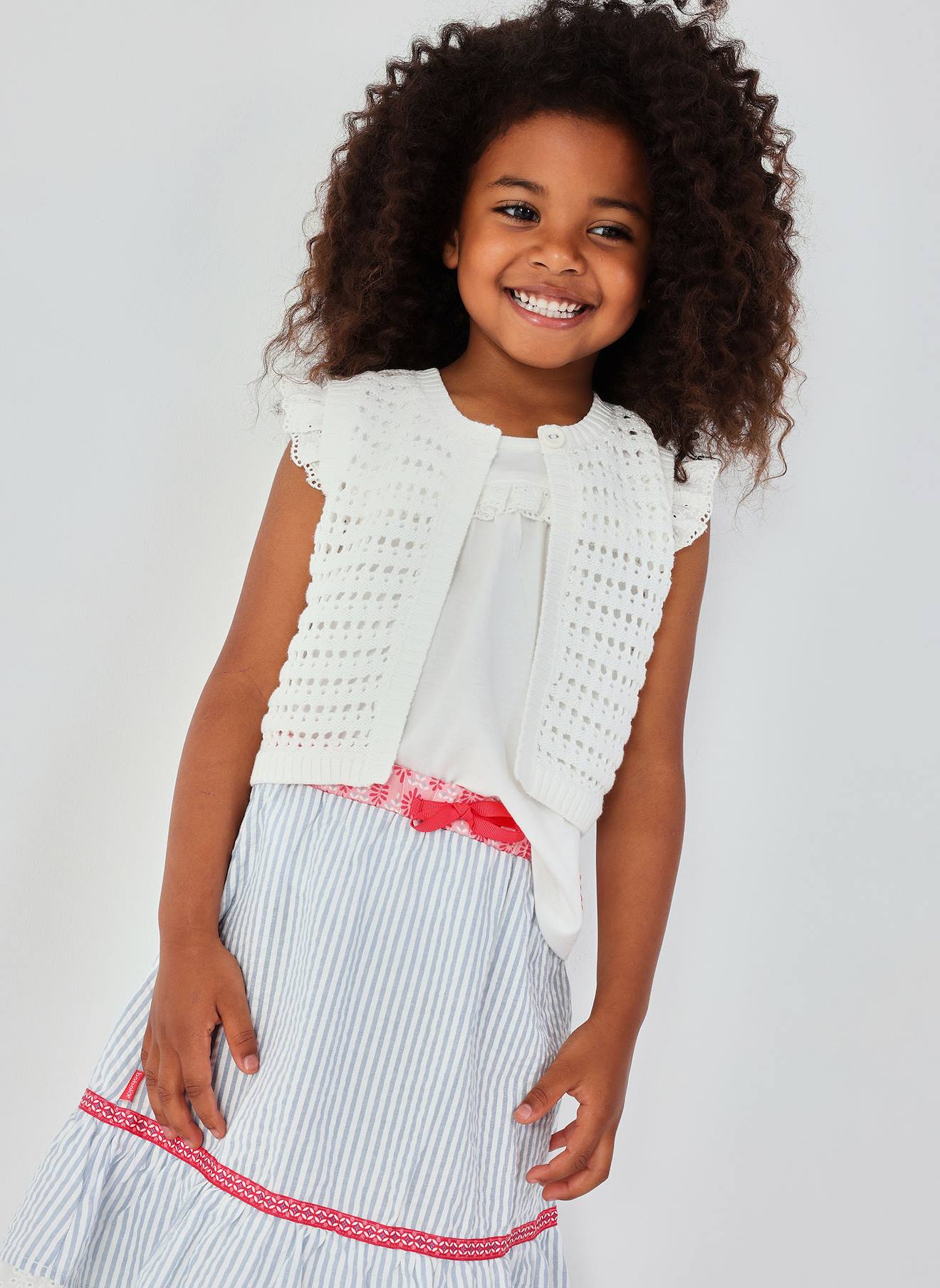 Gilet Fille Coton Blanc 12 €
