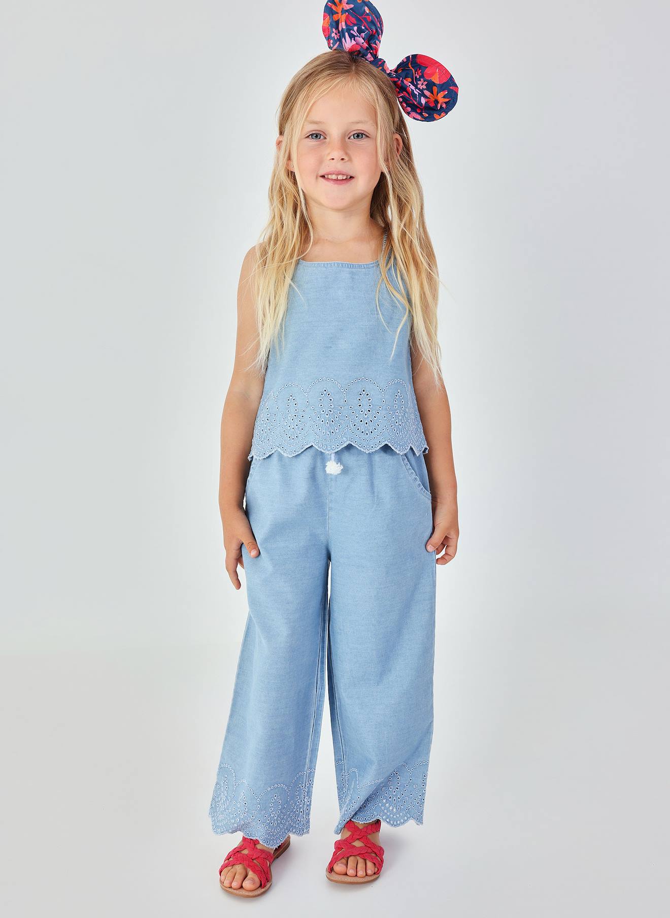 Pantalon En Denim Lacets Bleu 12 €