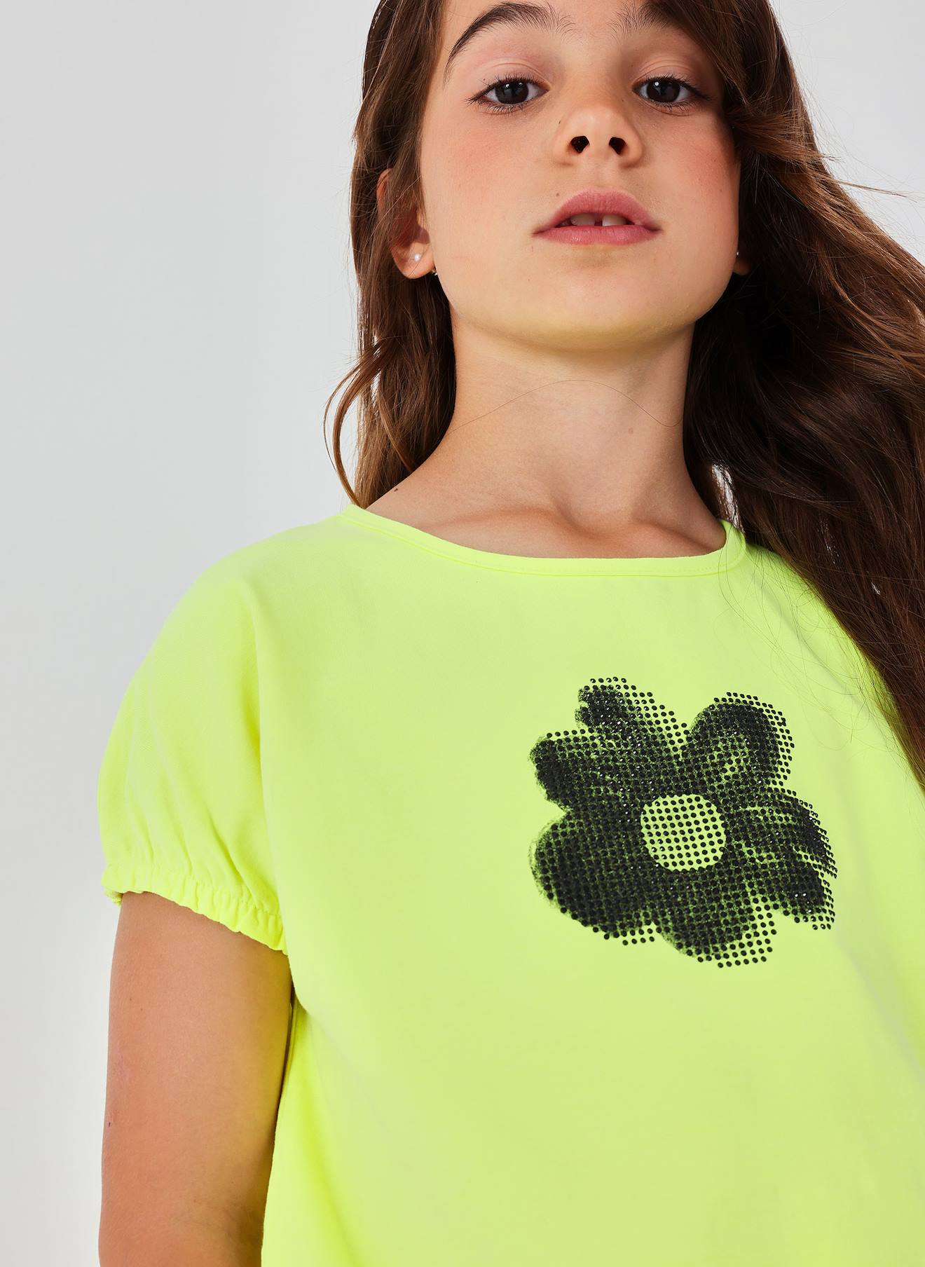 T-shirt Fille En Jersey lastique Vert 10 €