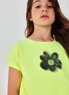 -T-shirt fille en jersey élastique