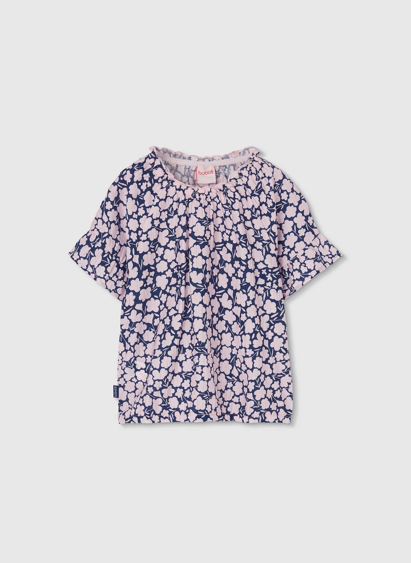 Blouse Fille Imprim Fleurs Multicolore 11€