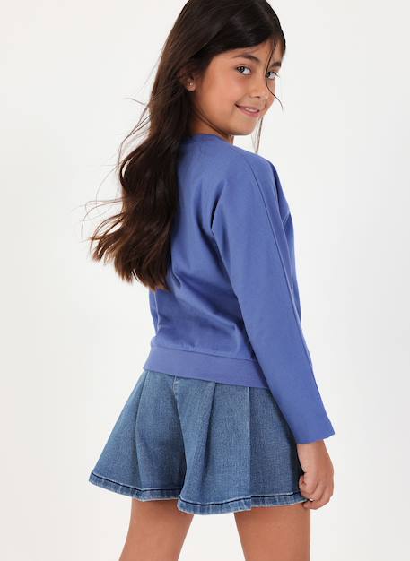 Fille-Jupe-Jupe en denim avec boutons