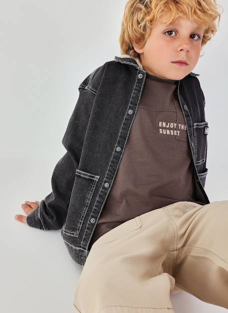 Garçon-Manteau-Veste-Veste en jean pour garçon