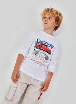 -T-shirt garçon en maille à manches longues en coton