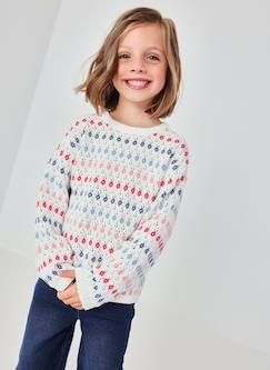 Pull fille coton  - vertbaudet enfant