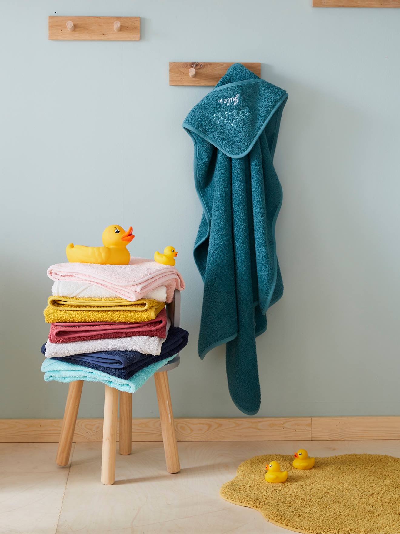Cape De Bain Gant Oeko Tex Gris Clair Vertbaudet