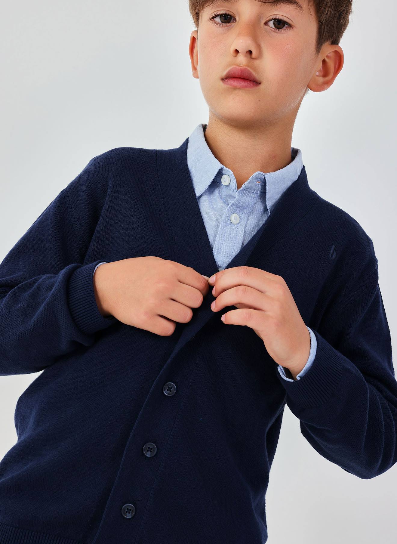 Cardigan Boutons Garon Bleu 14$