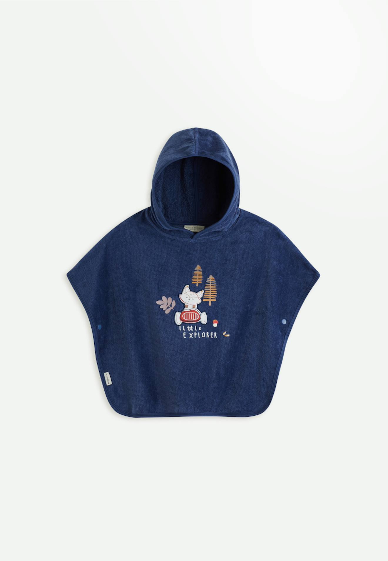 Poncho De Bain Bébé Emile Bleu