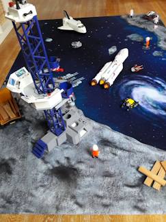 Linge de maison et décoration-Décoration-Tapis de jeu enfant "Odyssée Spatiale" - fabriqué en France