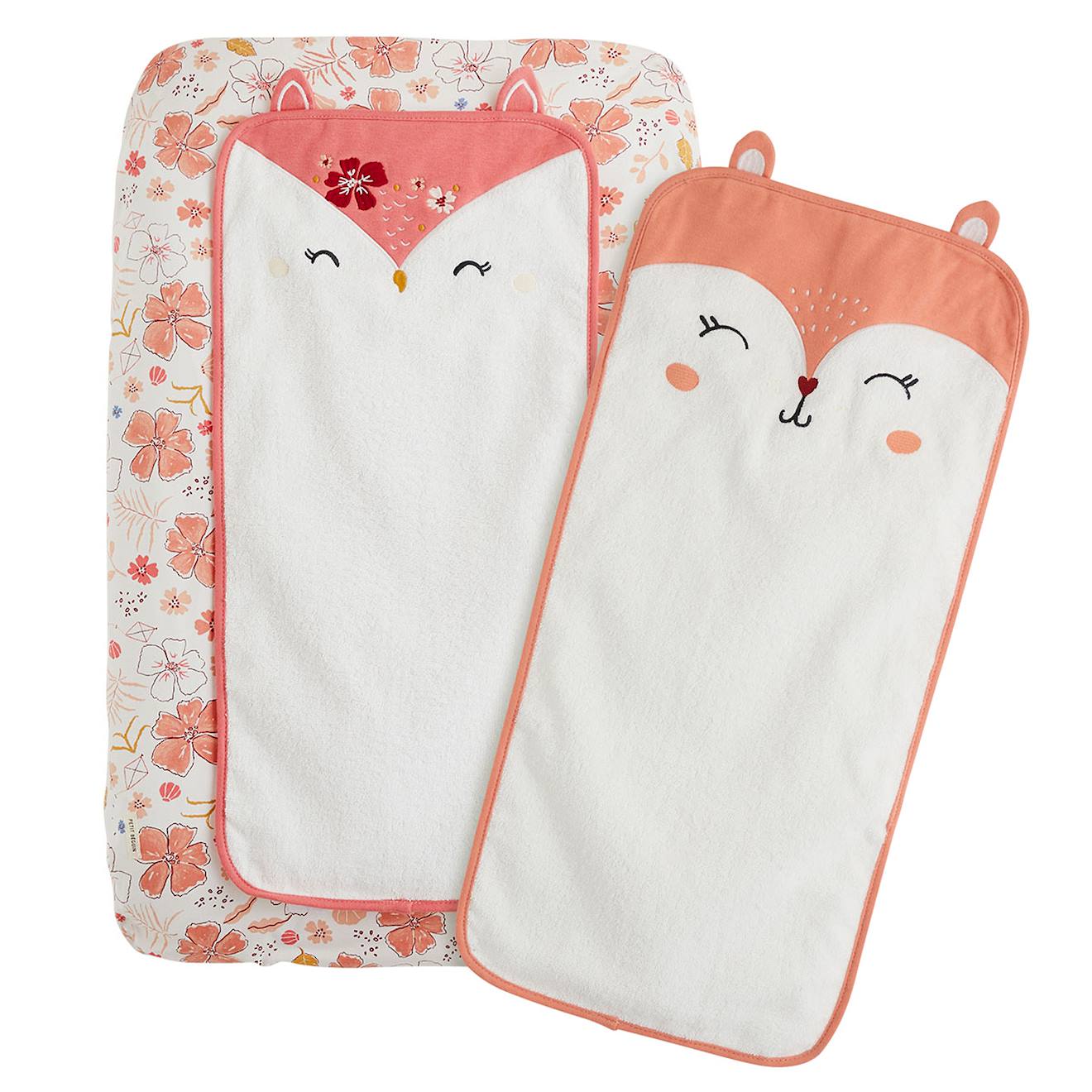 Housse De Matelas À Langer + 2 Tapis De Change Santa Giulia Rose (Petit Beguin) - Image 1