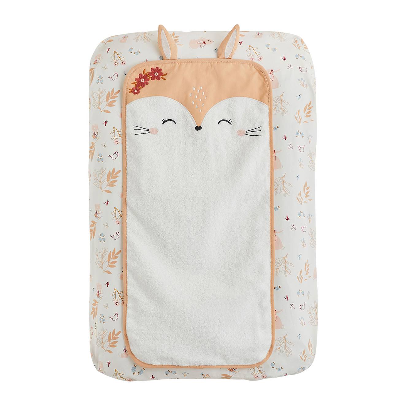 Housse De Matelas À Langer + Tapis De Change Praline Peche (Petit Beguin) - Image 1