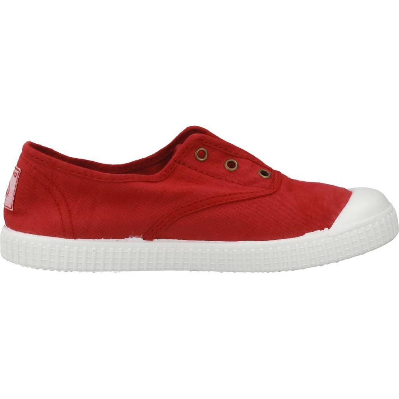 Basket Fille En Textile Rouge Rouge