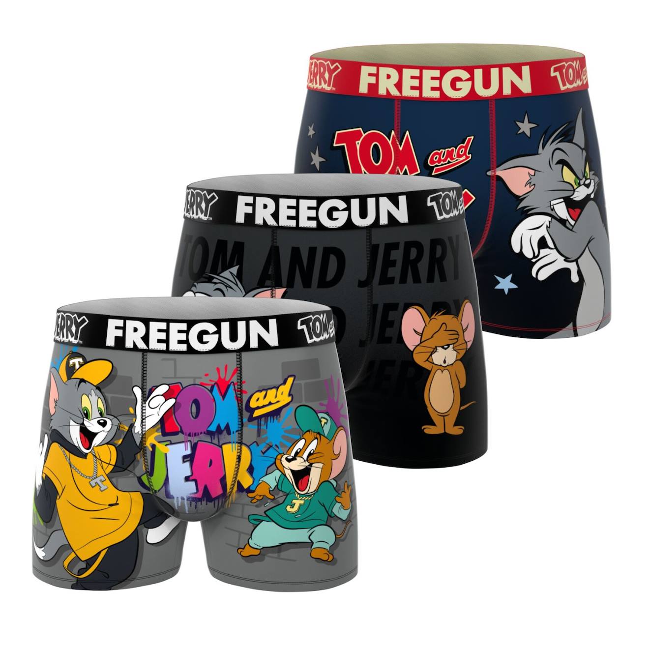 Lot De 3 Boxers Garon Junior Tom And Jerry Grisnoirbleu Foncrougemar 27$