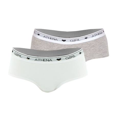 Fille-Lot de 2 shortys fille coton ultra doux
