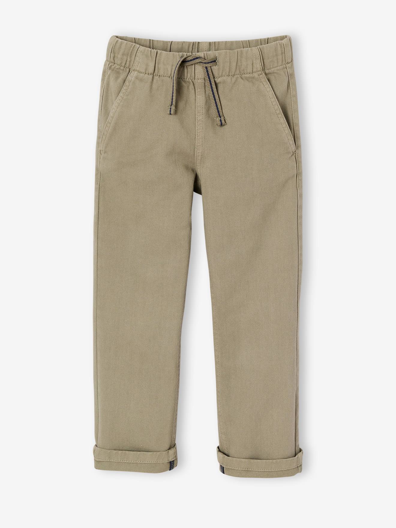 Pantalon garçon  fluide facile à enfiler garçon vert sauge