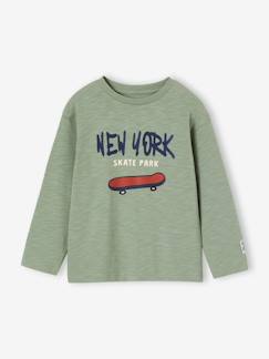 T-shirt manches longues floqué garçon  - vertbaudet enfant