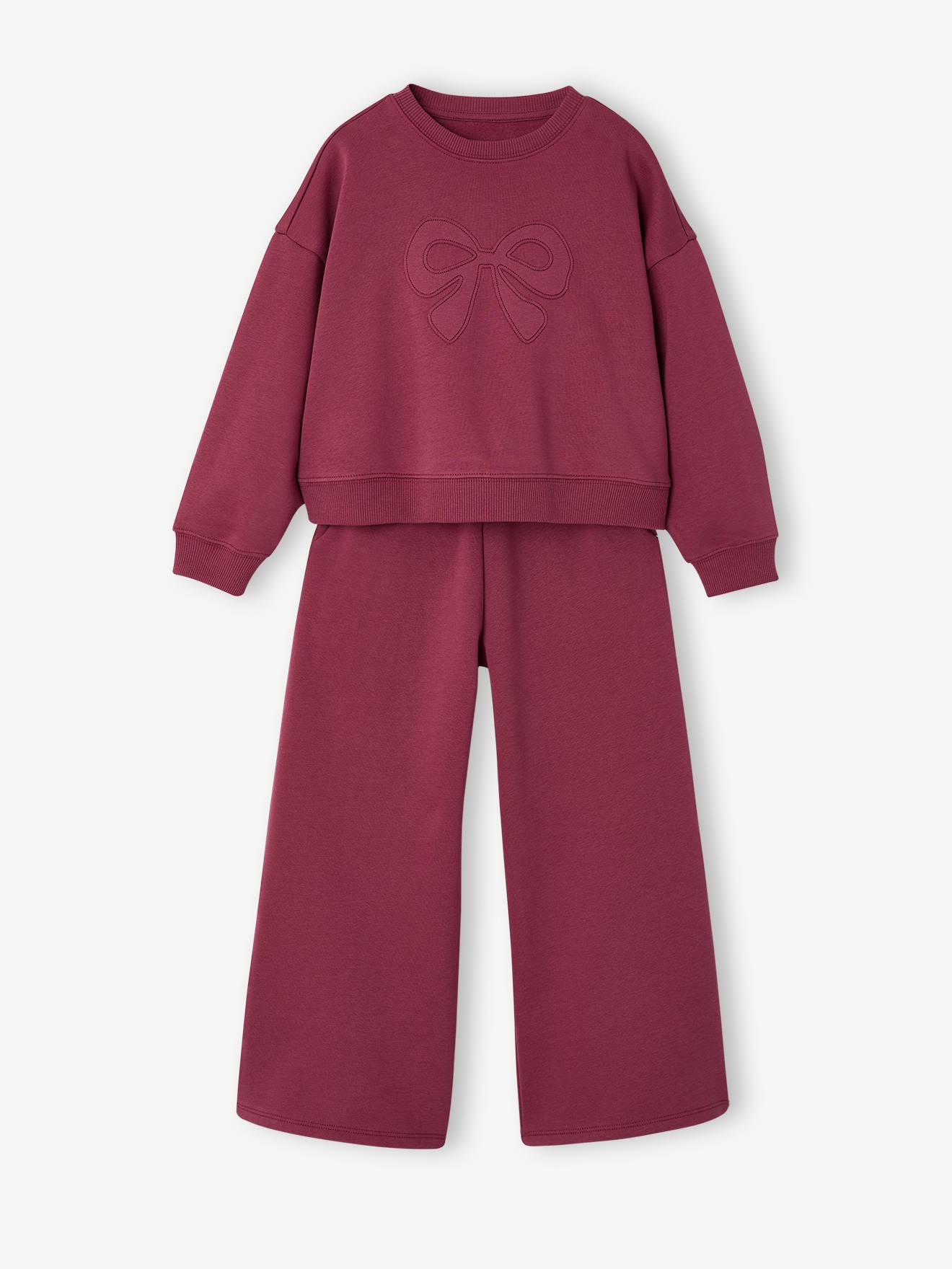 Ensemble sweat et pantalon jogging fille prune 30$