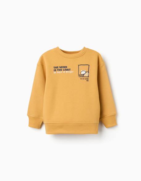 Sweat en coton peigné avec imprimé en relief  - vertbaudet enfant